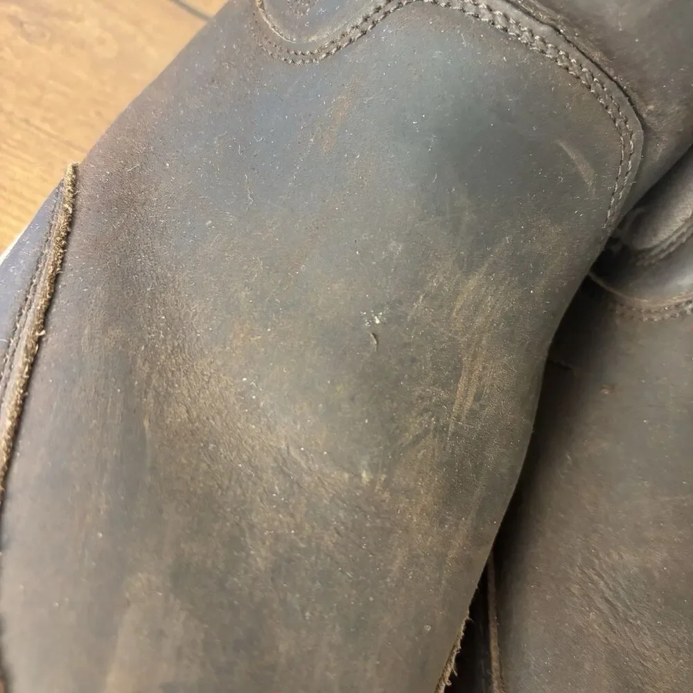 Duluth Trading Wild Boar Ankle Boots Mens Size 10 Brown Leather Chelsea Pull On